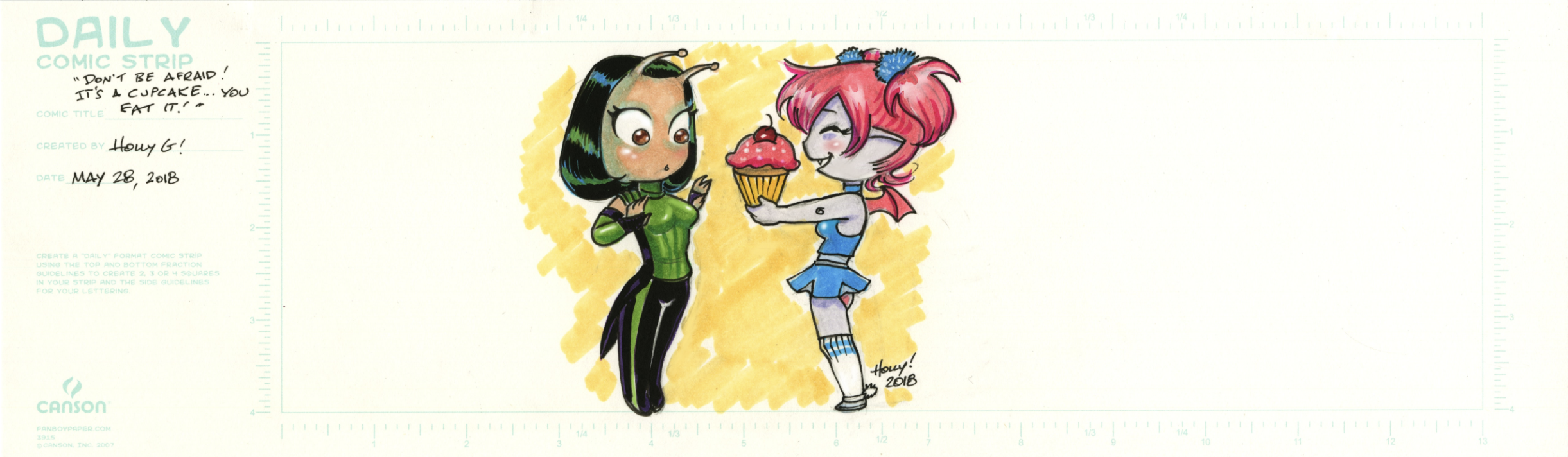 Daily Doodle: Sharing a Cupcake